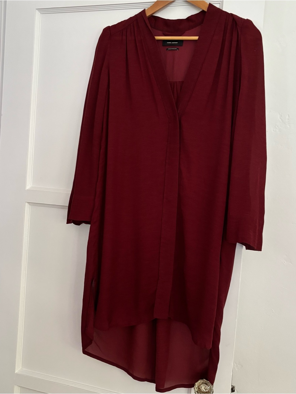 Isabel Marant Burgundy Button-Front Tunic - Picture 5 of 8